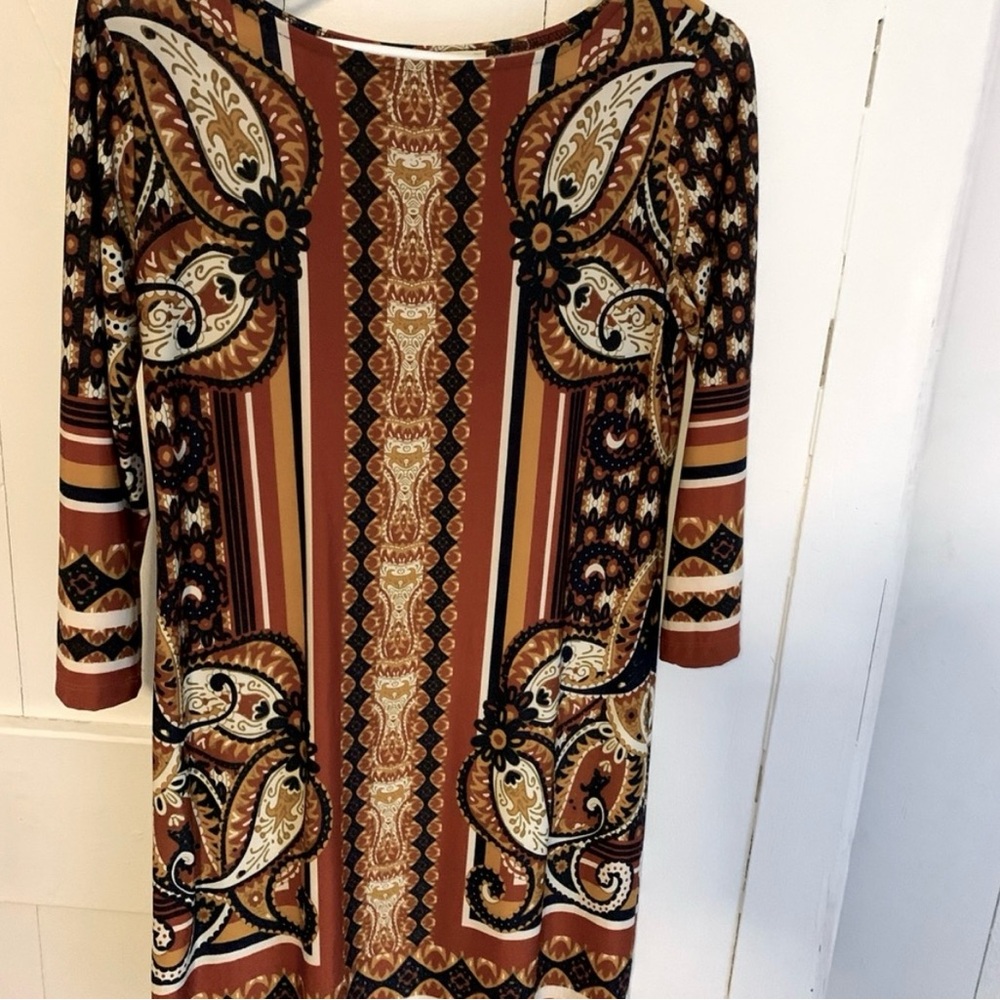 3/$25 Haani Multicolor Paisley Long Sleeve Dress